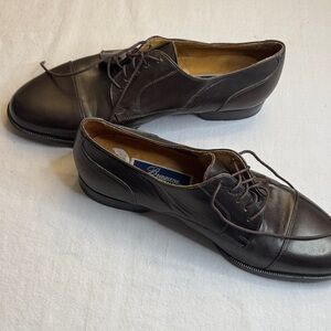 Bragano by Cole Haan Men's Brown Leather Dress Shoes Cap Toe